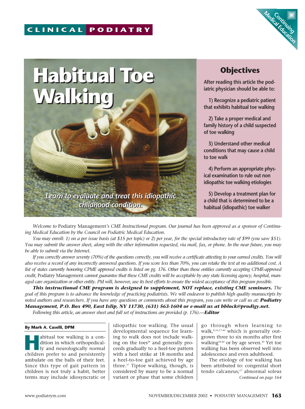 Habitual Toe Walking