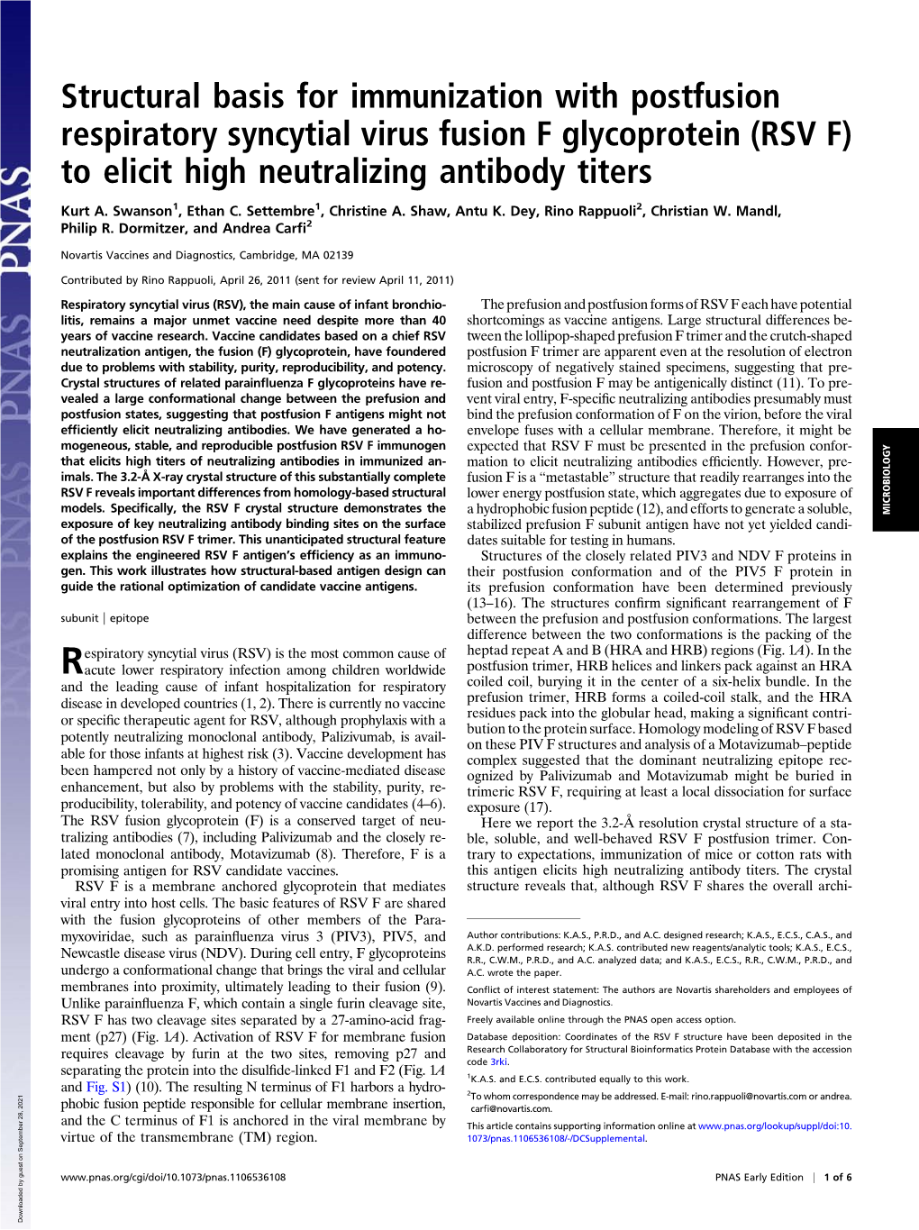 (RSV F) to Elicit High Neutralizing Antibody Titers