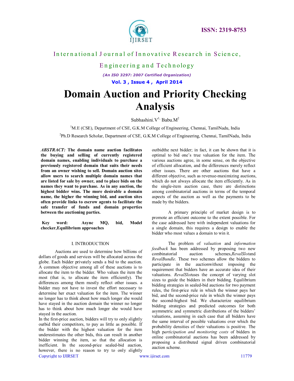 Domain Auction and Priority Checking Analysis