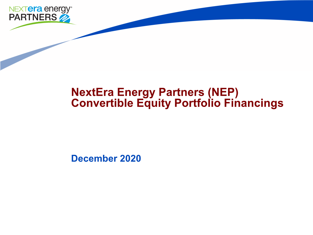 (NEP) Convertible Equity Portfolio Financings