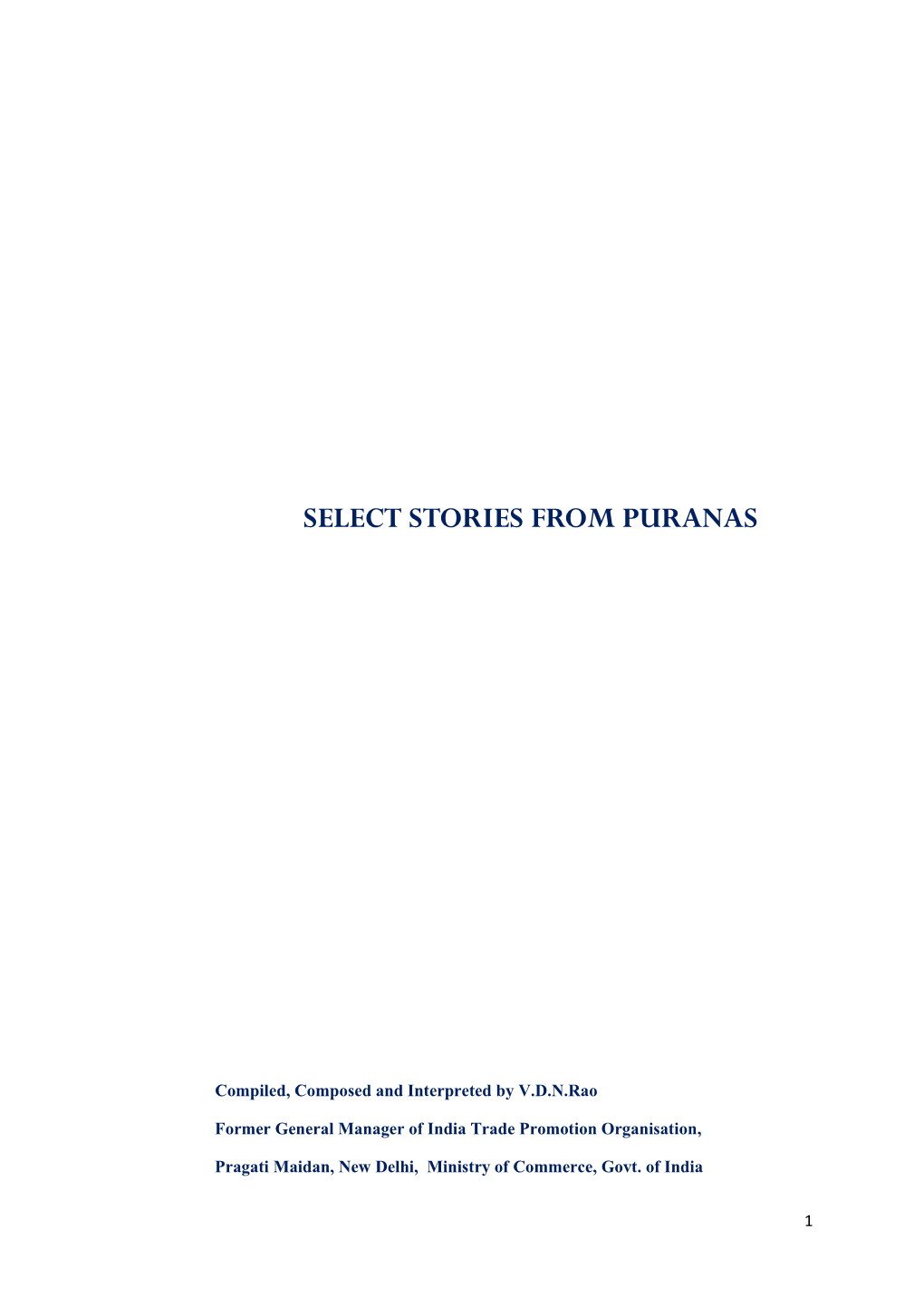 Select Stories from Puranas