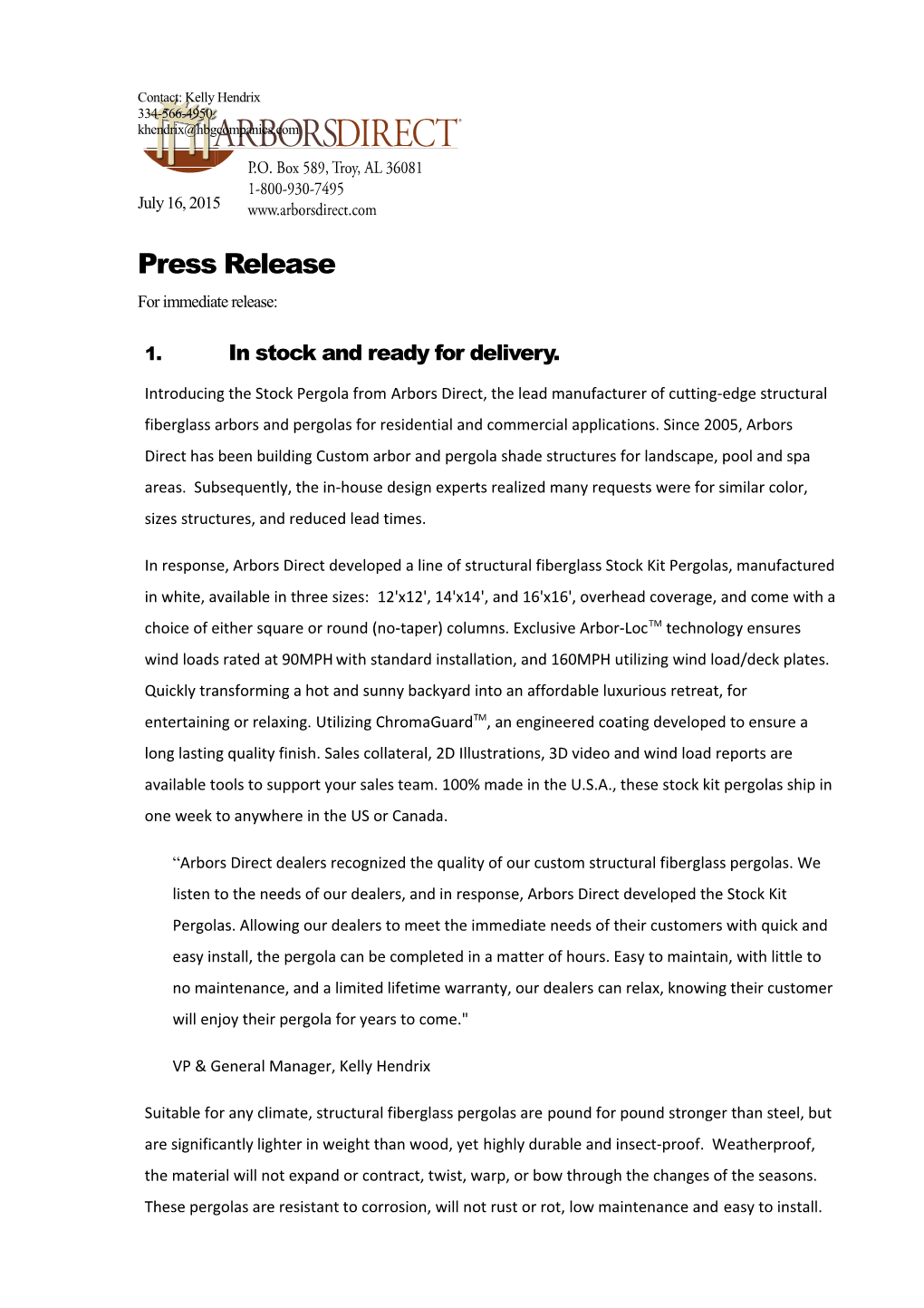 Press Release (Professional Design)