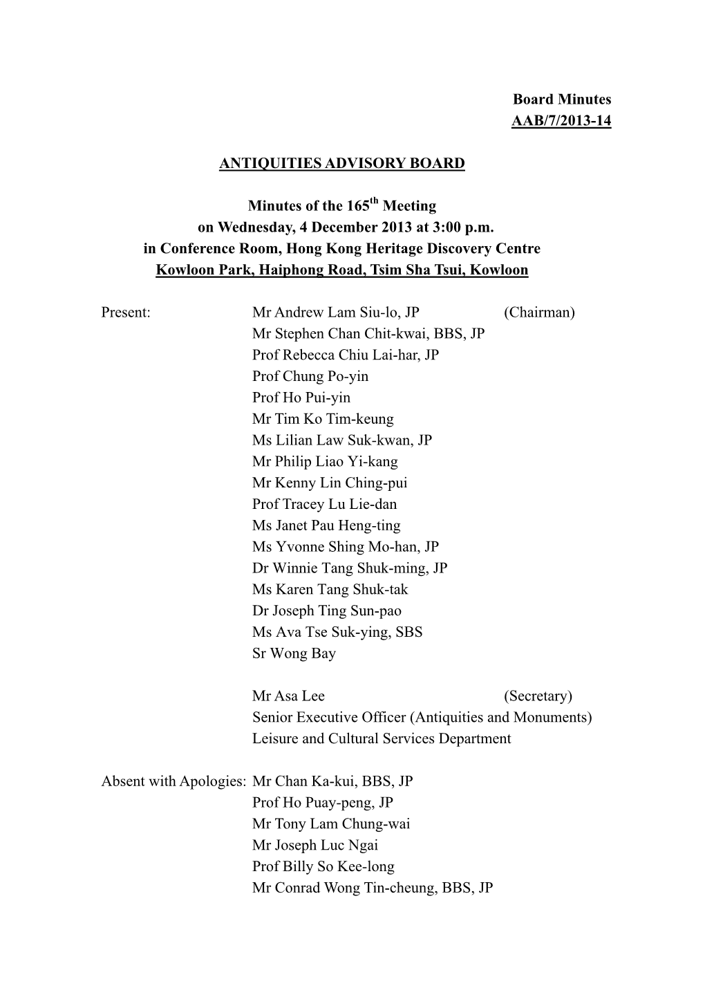 Board Minutes AAB/7/2013-14
