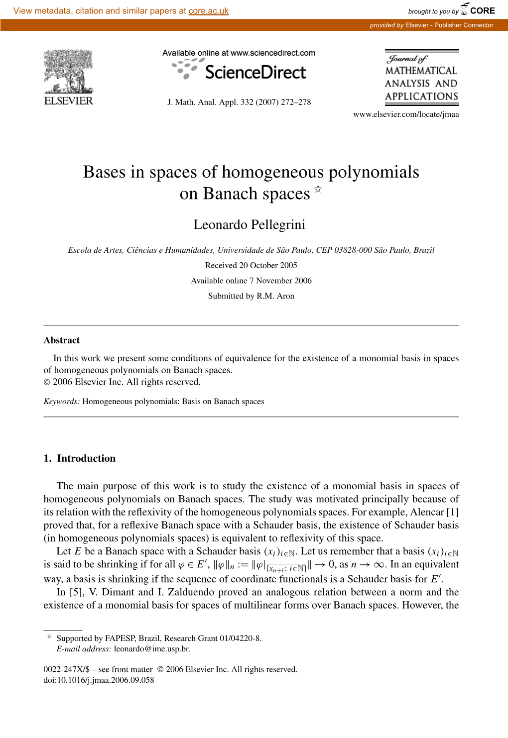 Bases in Spaces of Homogeneous Polynomials on Banach Spaces ✩