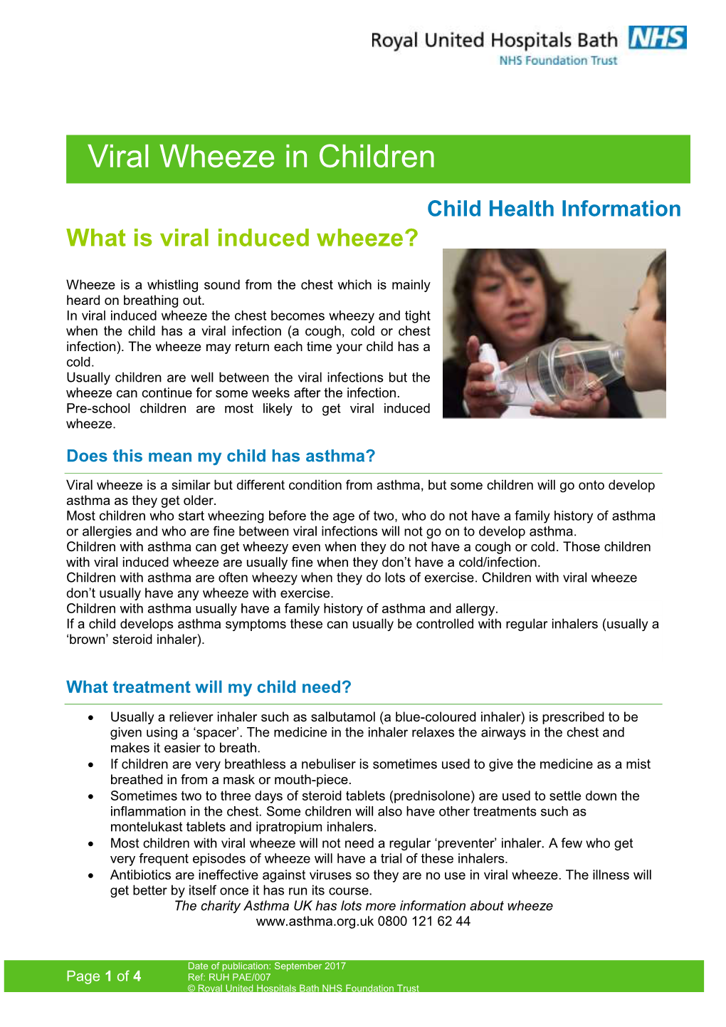 Viral Wheeze in Children