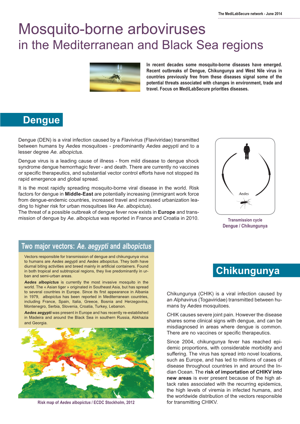 Mosquito-Borne Arboviruses in the Mediterranean and Black Sea Regions