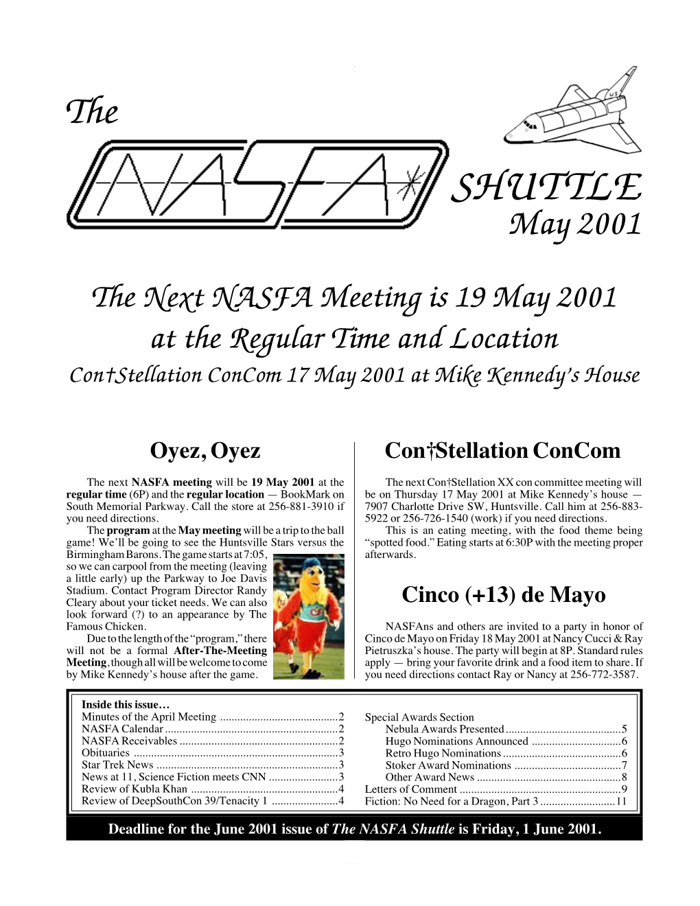 SHUTTLE May 2001