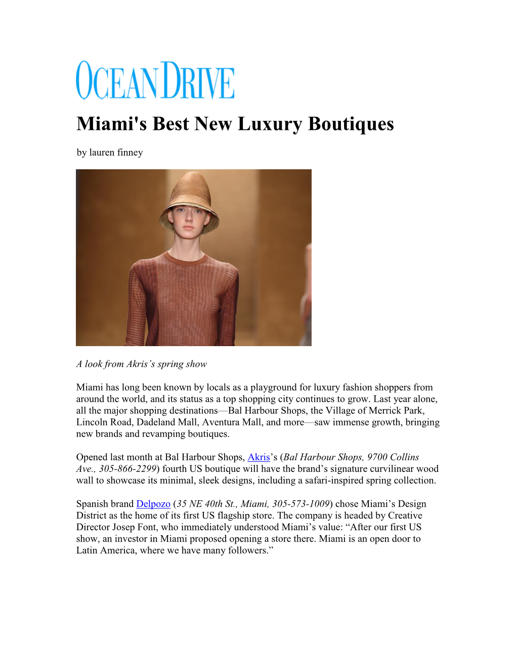 Miami's Best New Luxury Boutiques by Lauren Finney