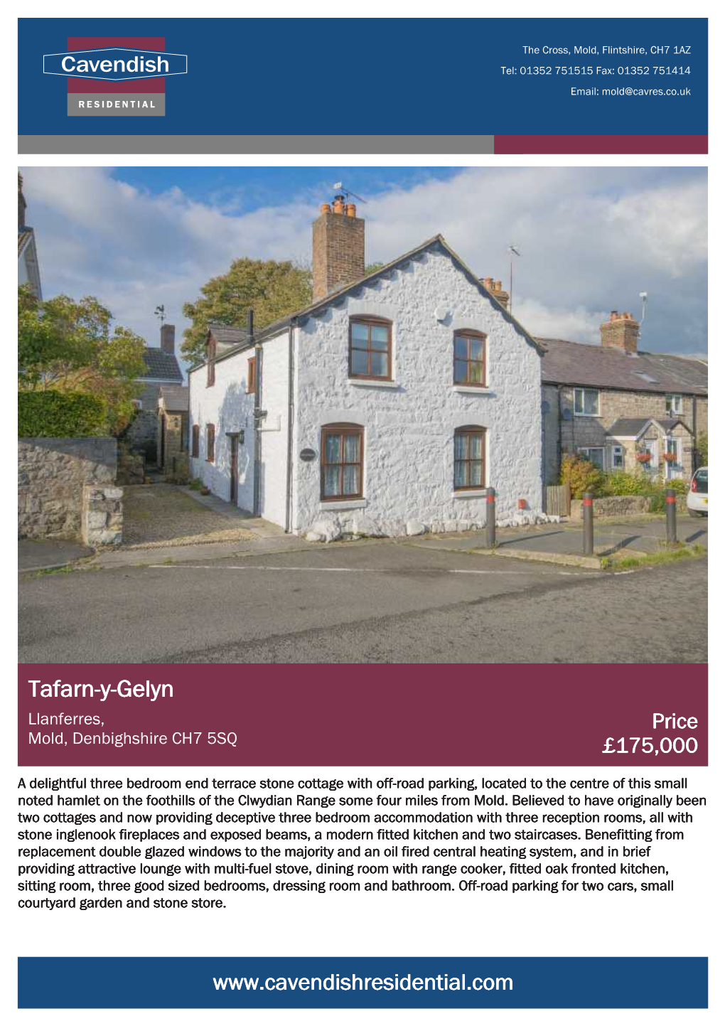 Tafarn-Y-Gelyn Llanferres, Price Mold, Denbighshire CH7 5SQ £175,000