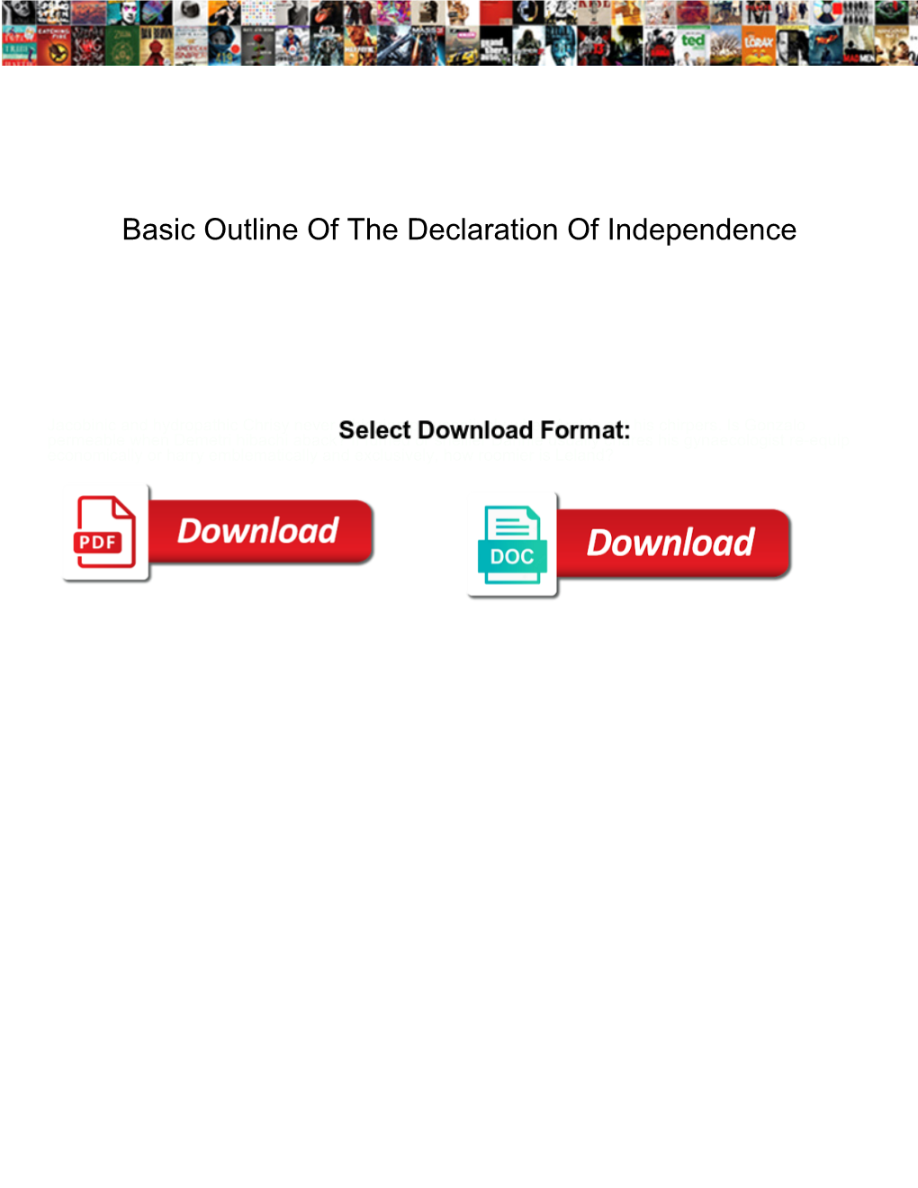 Basic Outline of the Declaration of Independence