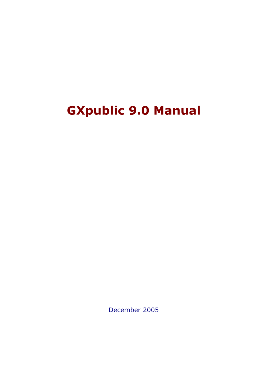 Manual Gxpublic