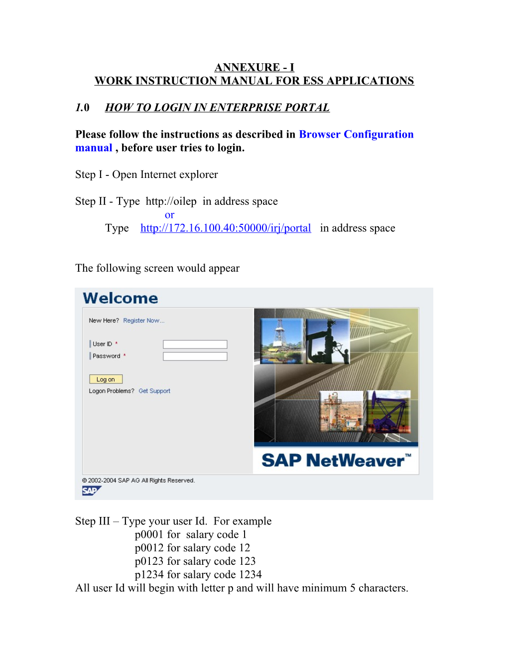 Portal Access and User Mapping