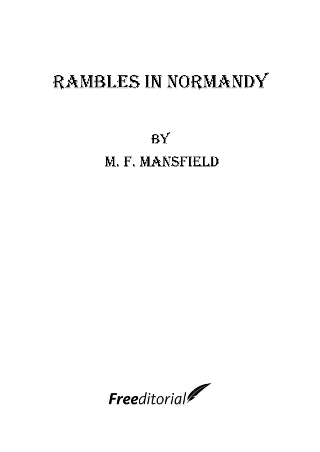 Rambles in Normandy