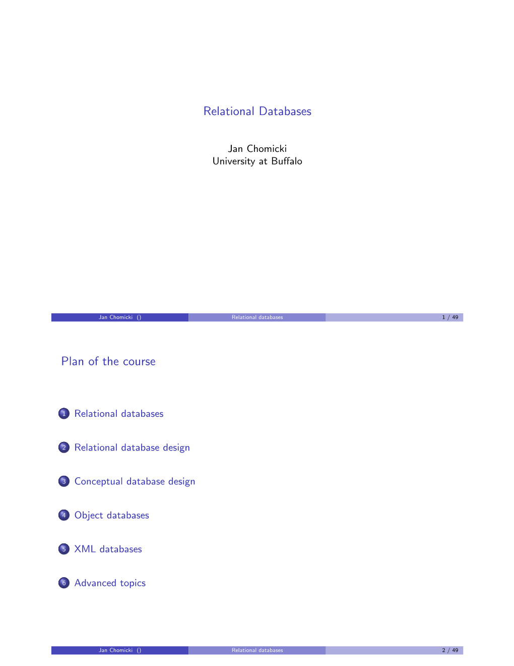 Relational Databases