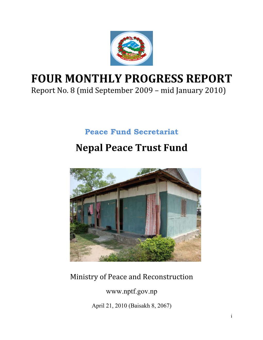 8Th Progress Report, Sept 2009