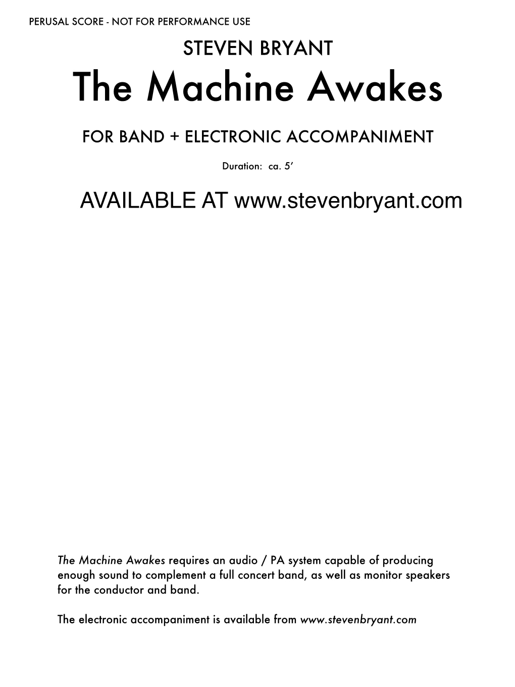 The Machine Awakes