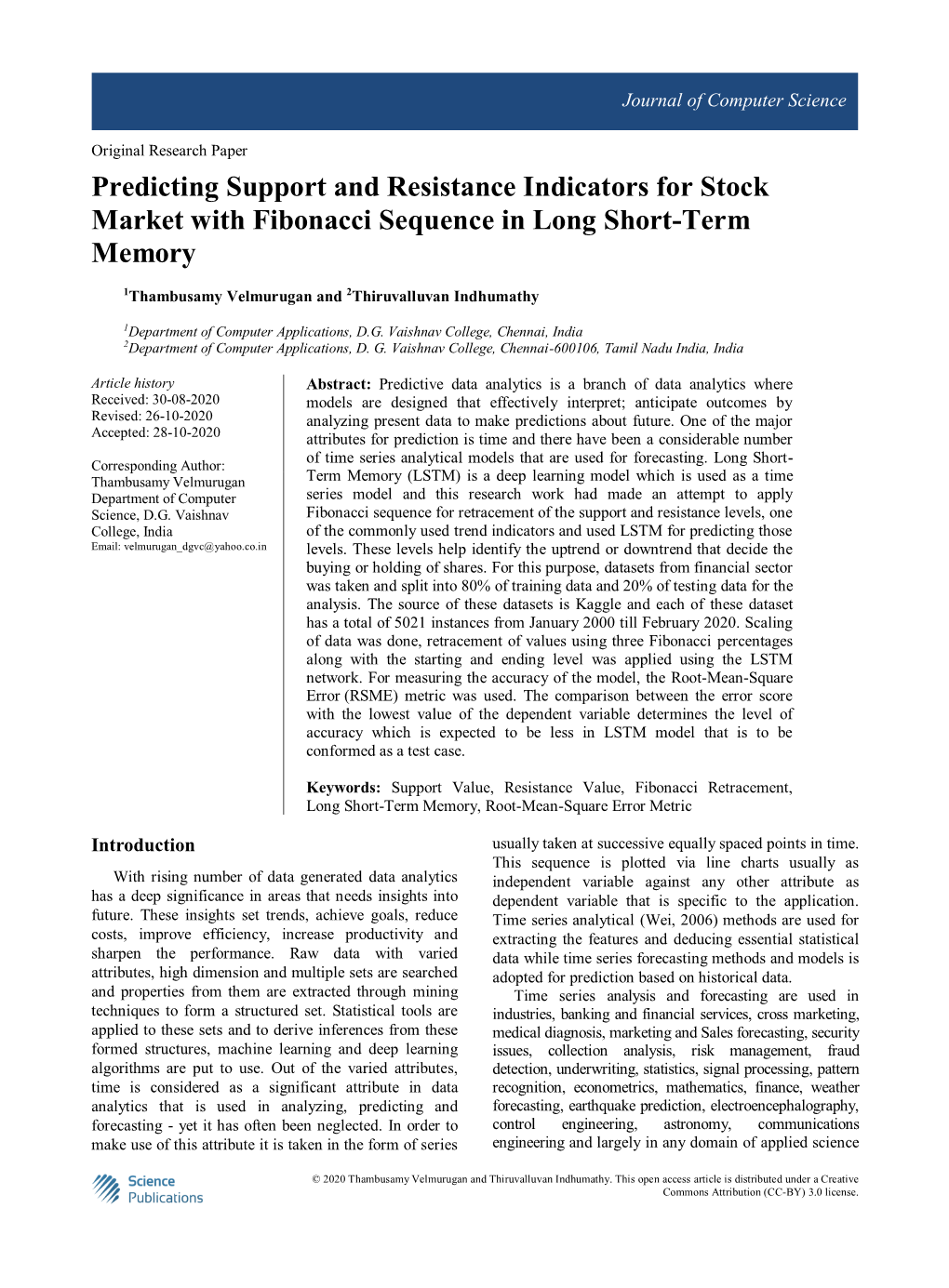 Predicting Support and Resistance Indicators for Stock Market with Fibonacci Sequence in Long Short-Term Memory