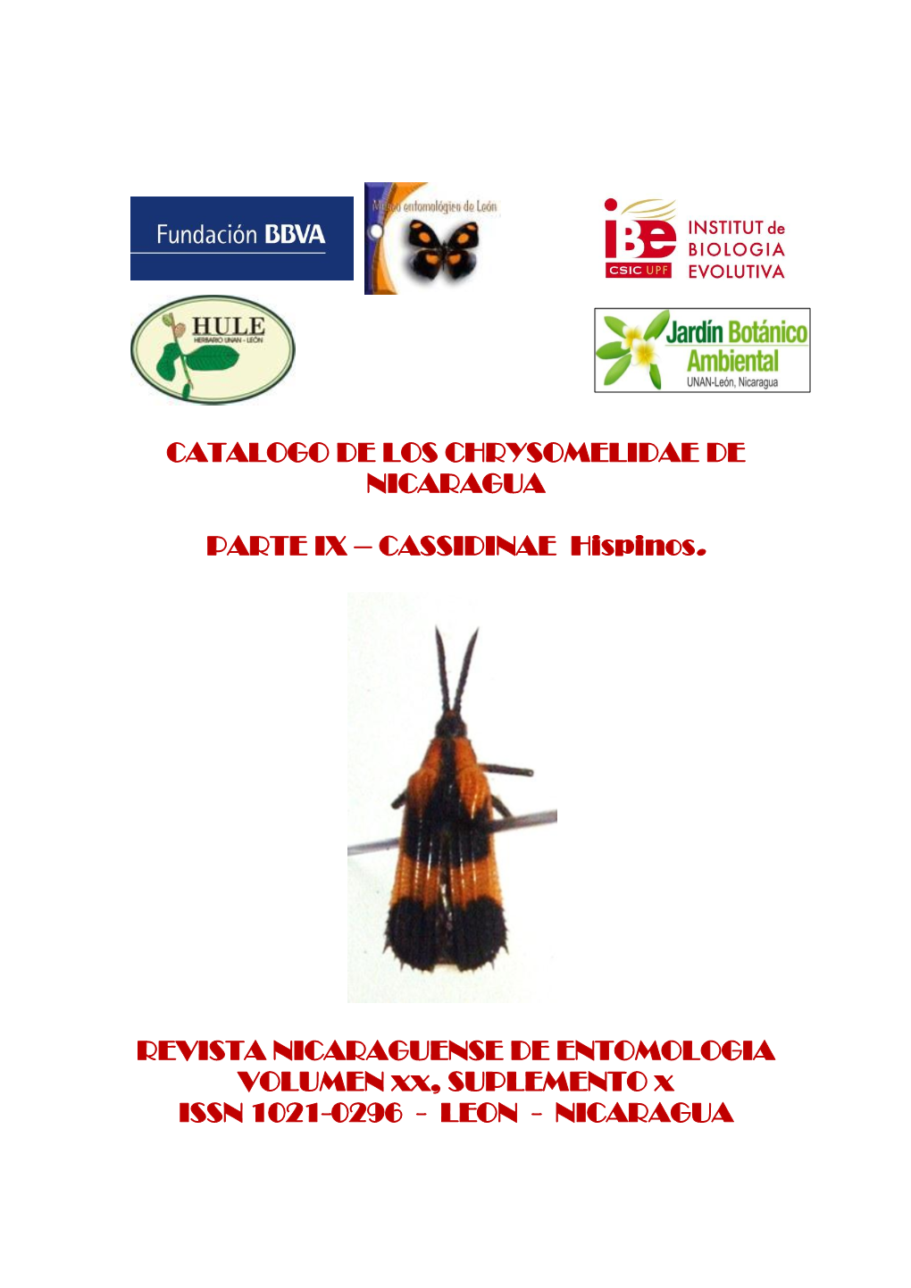 Revista Nicaraguense De Entomologia, 76(Ix), 2016