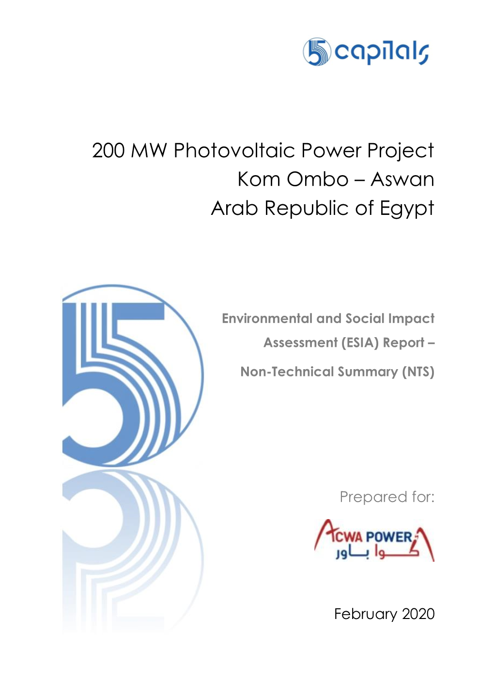 200 MW Photovoltaic Power Project Kom Ombo – Aswan Arab Republic of Egypt
