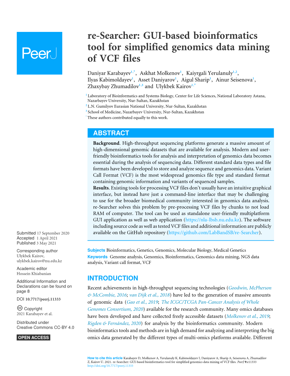 GUI-Based Bioinformatics Tool for Simplified Genomics Data Mining of VCF Files