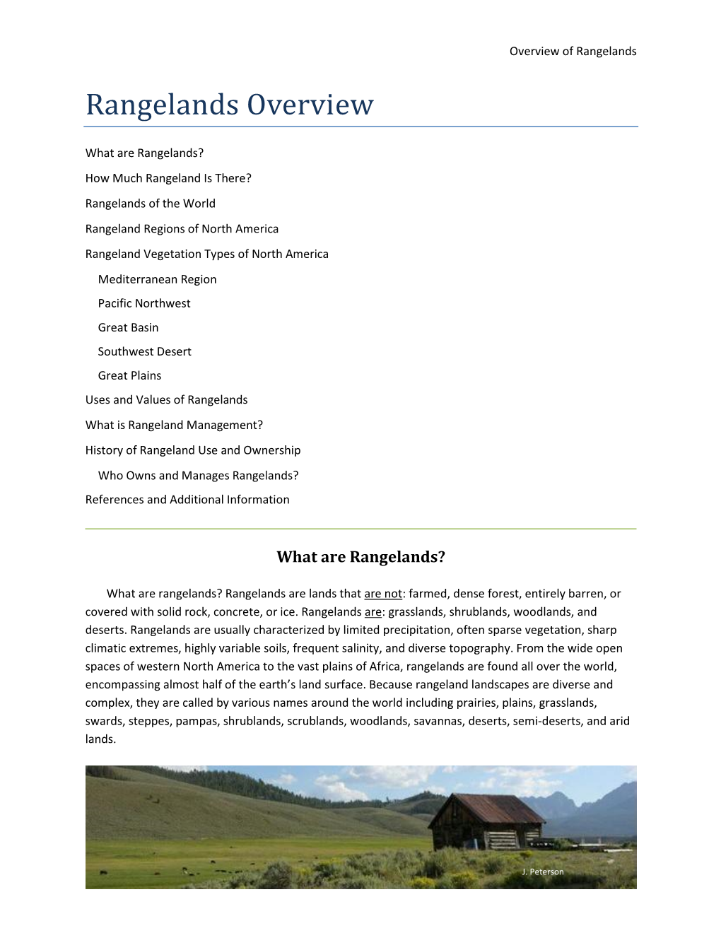 Rangelands Overview