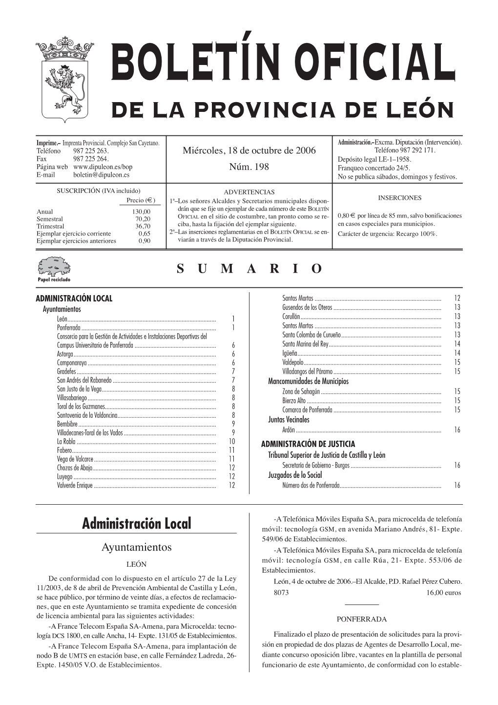 De La Provincia De León