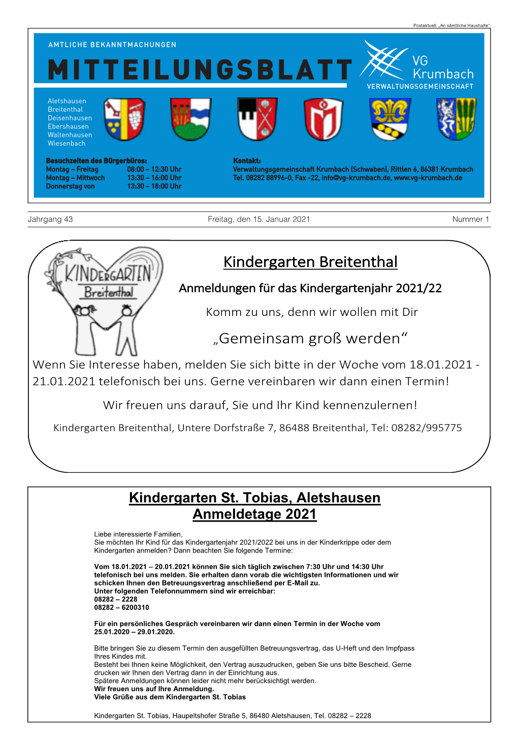 Kindergarten Breitenthal „Gemeinsam Groß Werden“