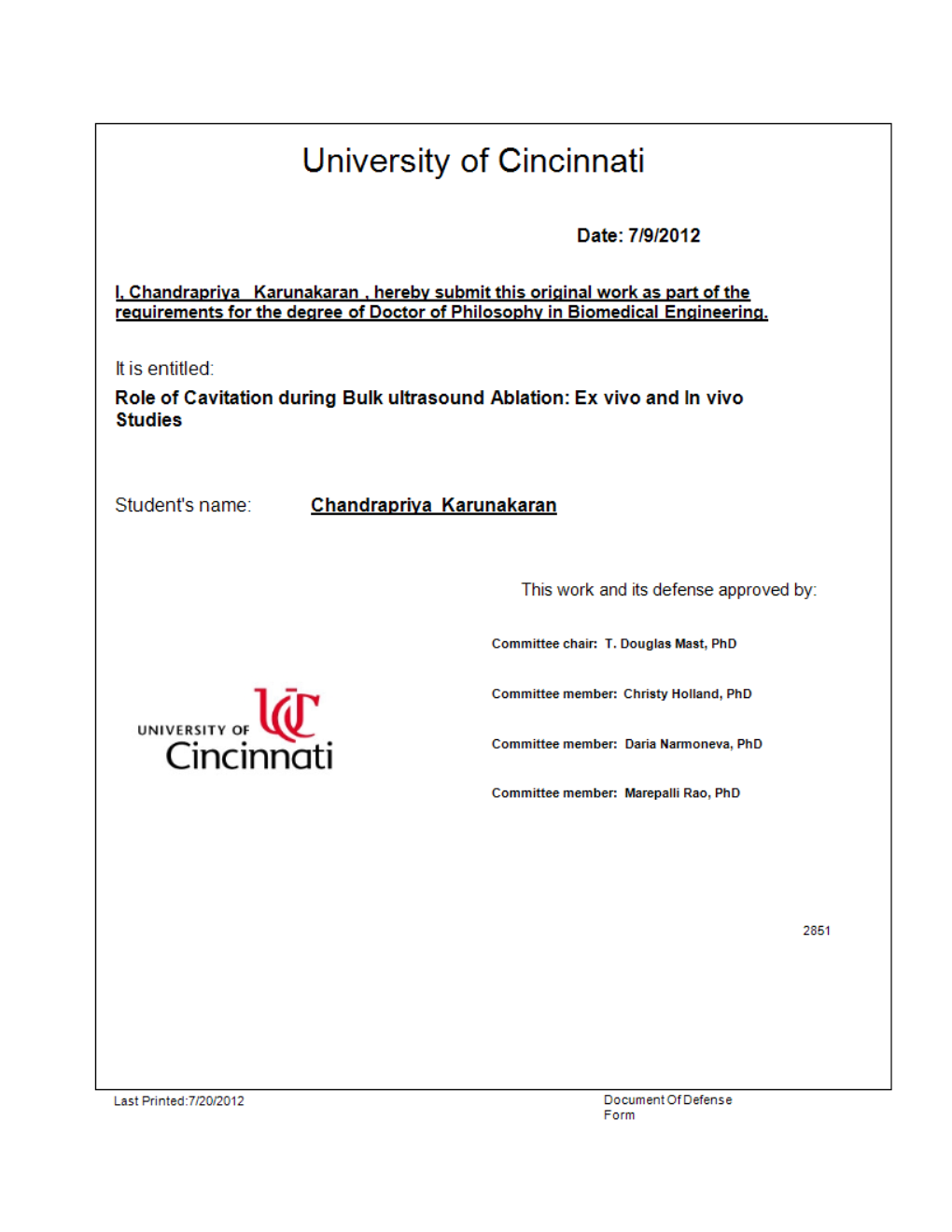 Role of Cavitation During Bulk Ultrasound Ablation: Ex Vivo and in Vivo Studies