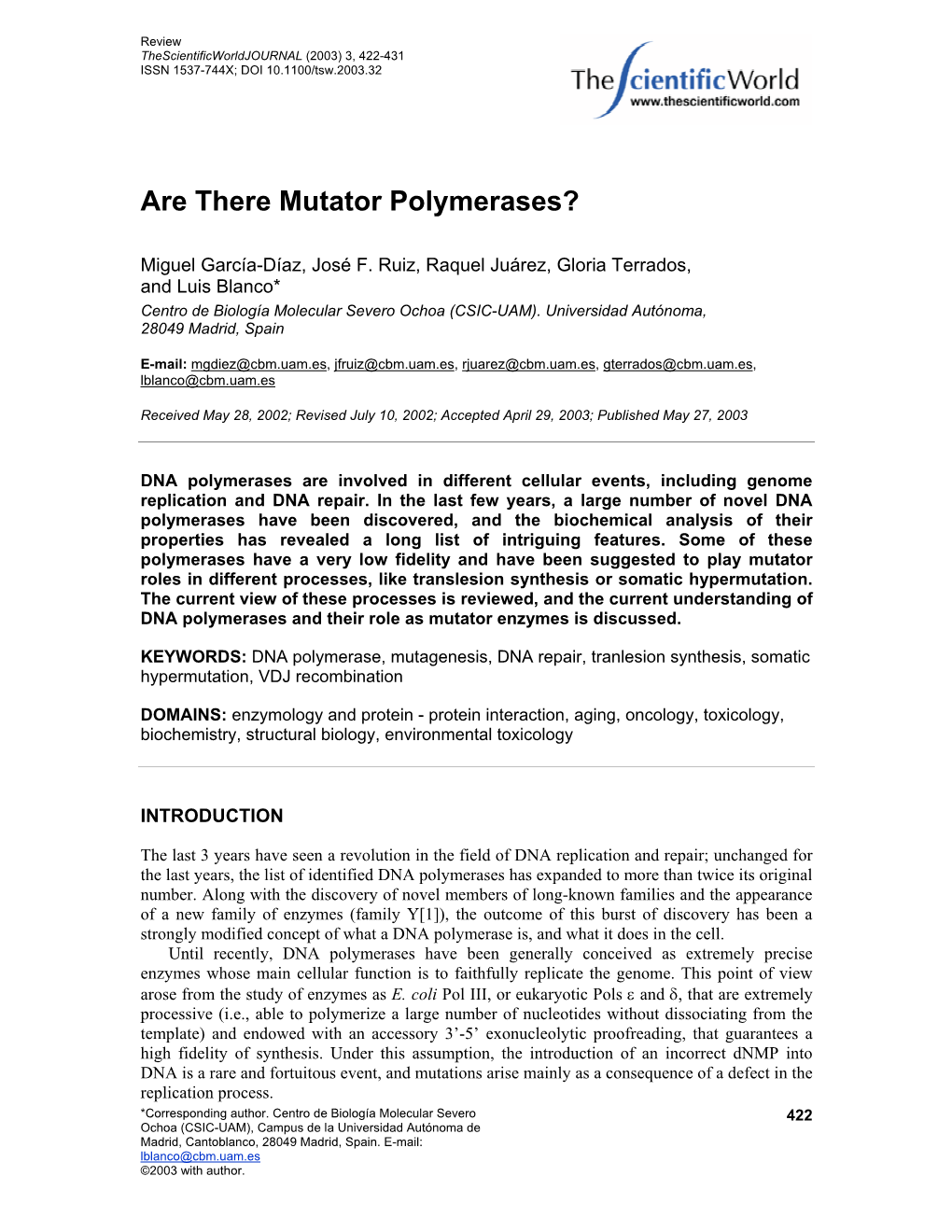 Are There Mutator Polymerases?