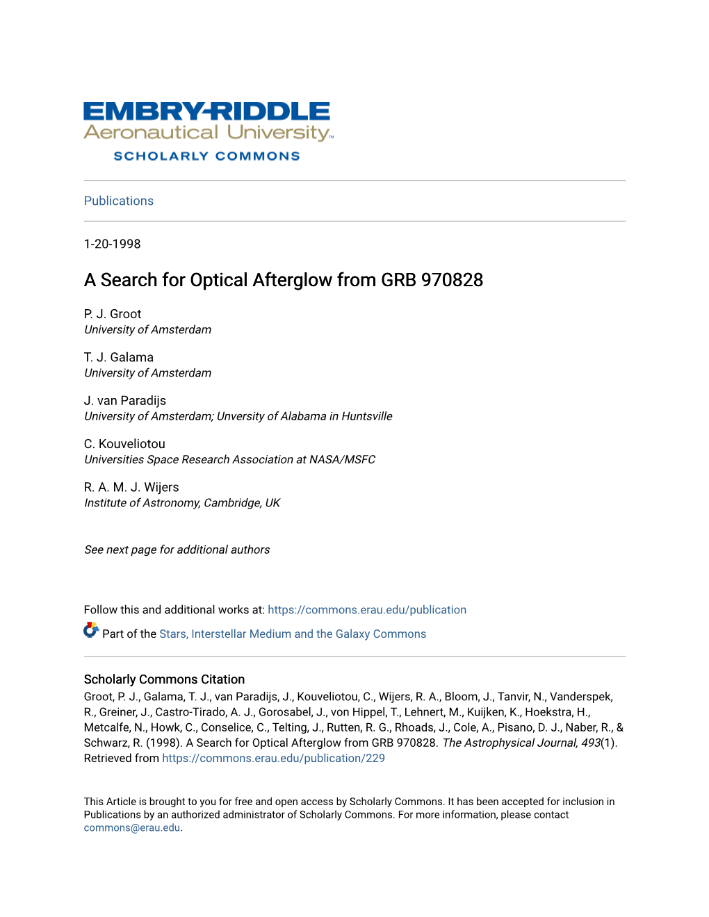 A Search for Optical Afterglow from GRB 970828