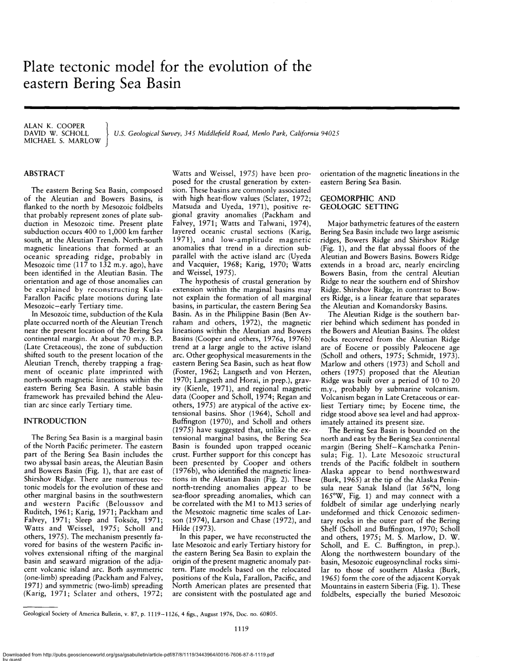 Plate Tectonic Model for the Evolution of the Eastern Bering Sea Basin