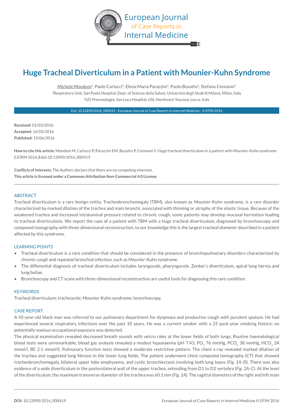 Huge Tracheal Diverticulum in a Patient with Mounier-Kuhn Syndrome