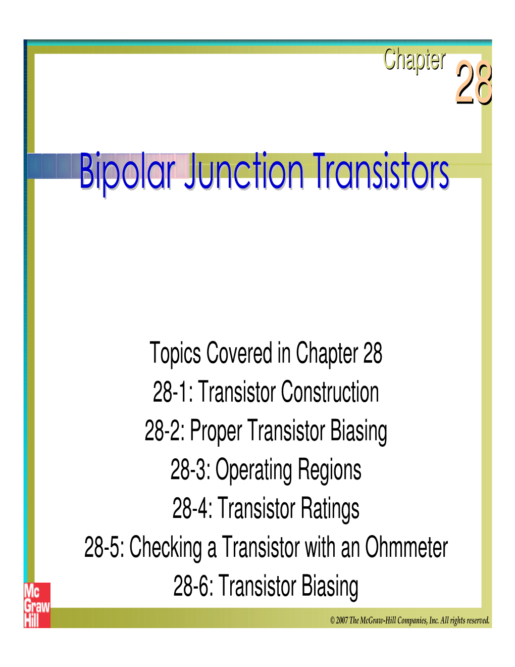 Bipolar Junction Transistors