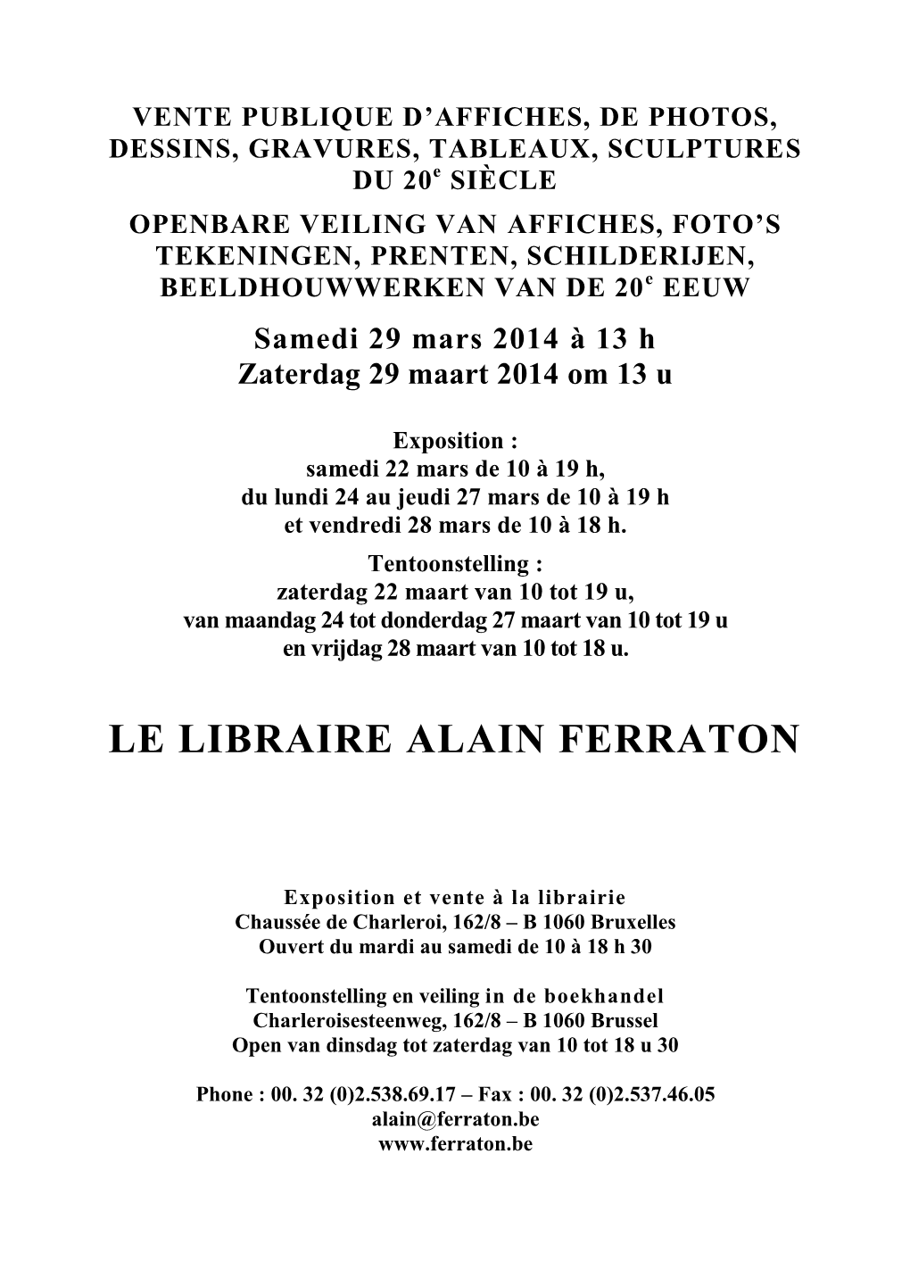 Le Libraire Alain Ferraton