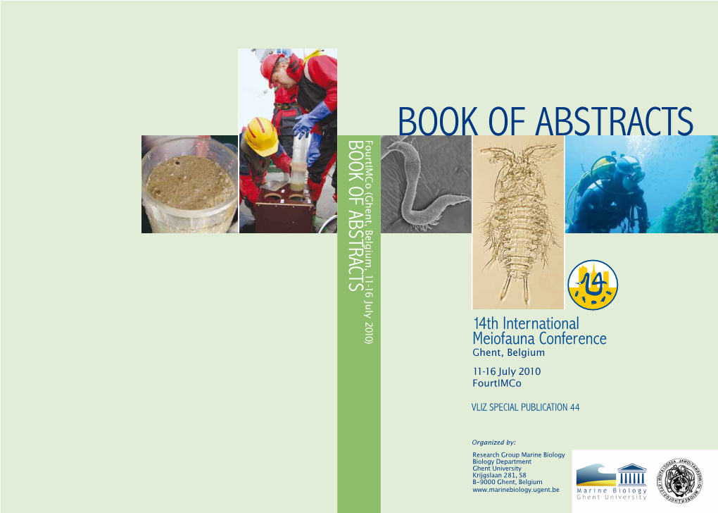 BOOK of ABSTRACTS Fourtimco (Ghent, Belgium, 11-16 July 2010) BOOK of ABSTRACTS