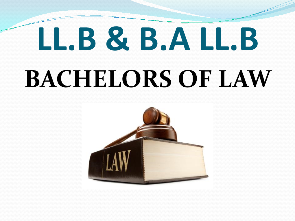 Bachelors of Law