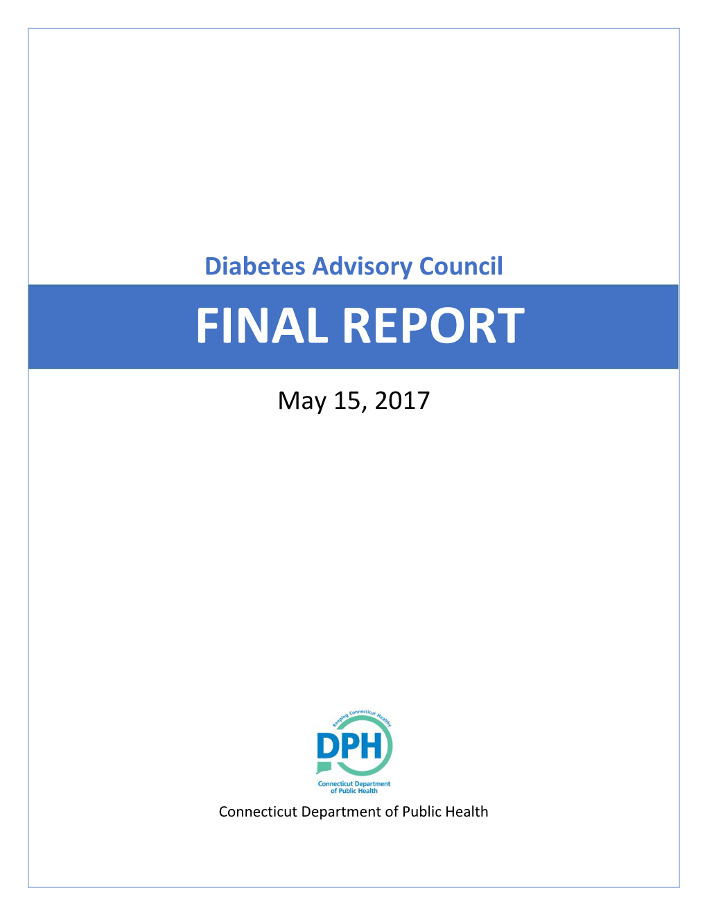 State of CT Advisory Council for Diabetes And