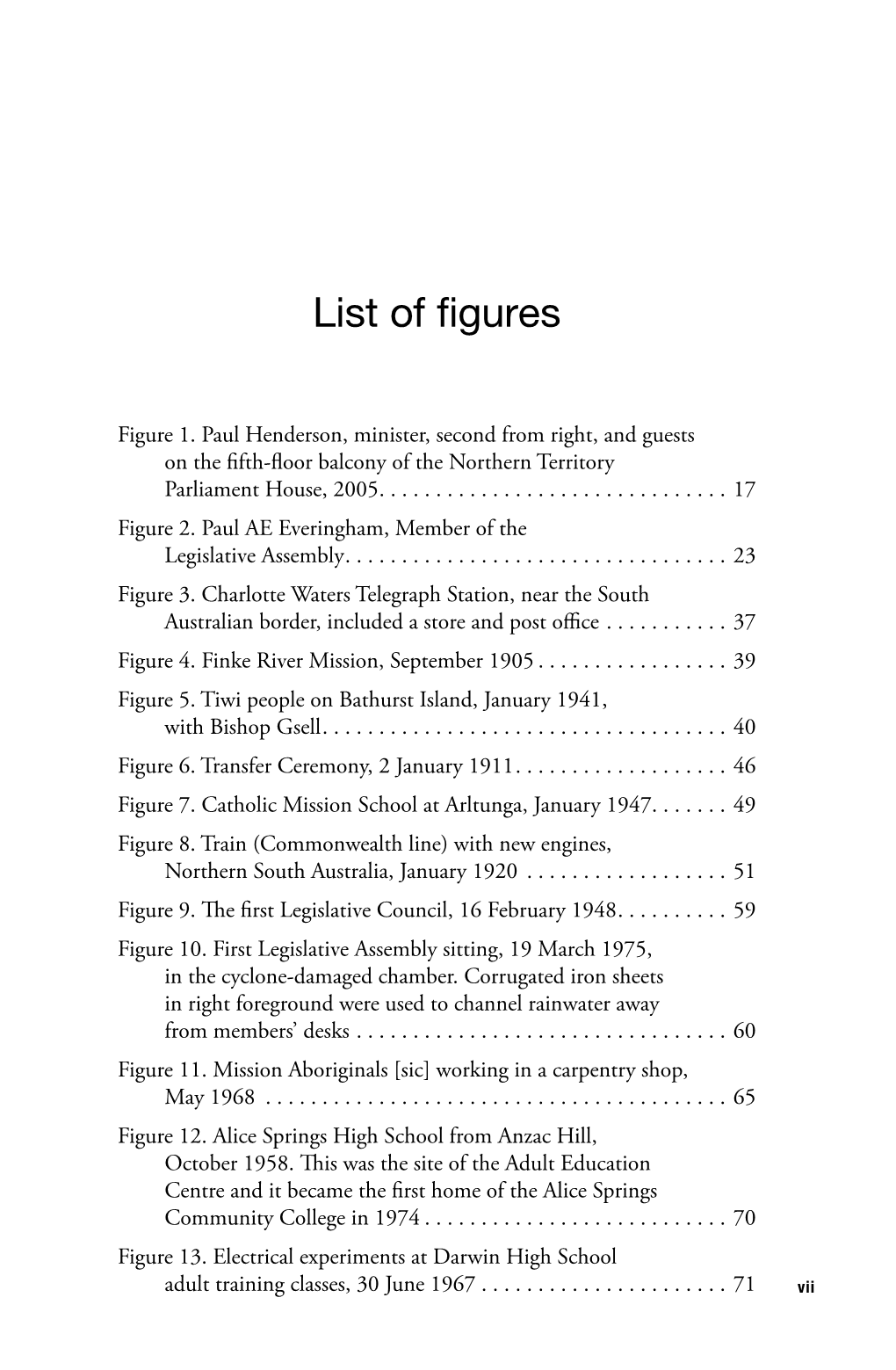 List of Figures