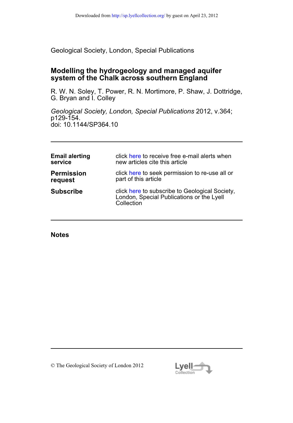 System of the Chalk Across Southern England Modelling the Hydrogeology and Managed Aquifer