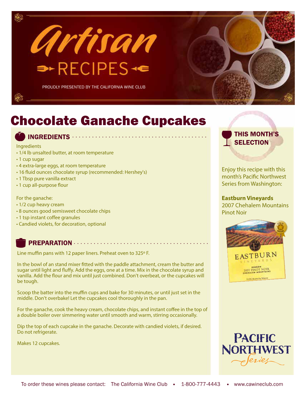 Chocolate Ganache Cupcakes INGREDIENTS
