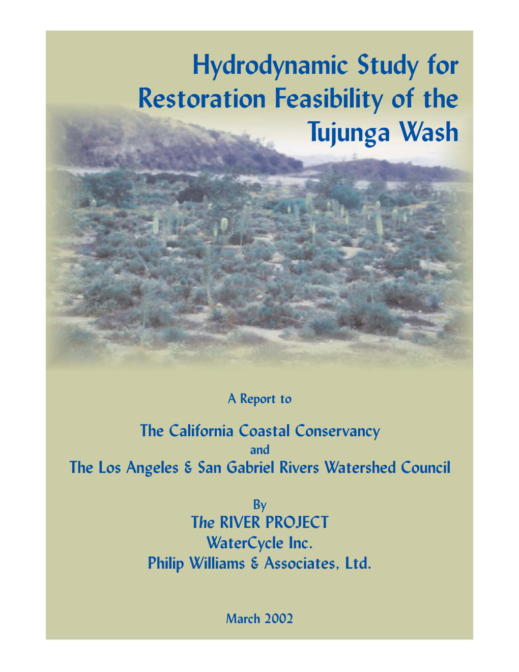 Hydrodynamic Model of Tujunga Wash