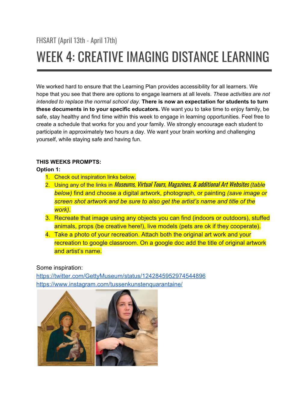 Creative Imaging Distance Learning