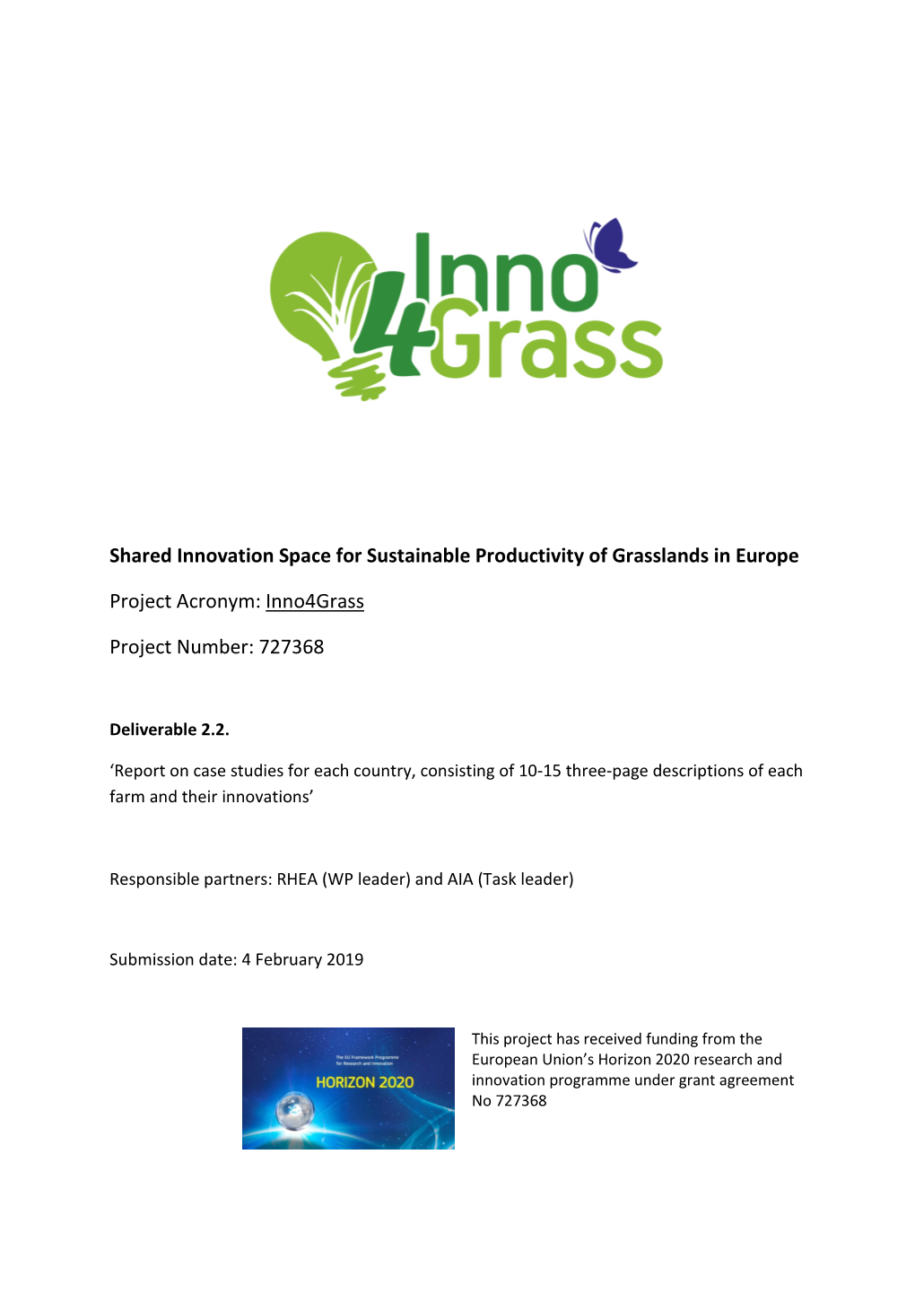 Inno4grass Project Number