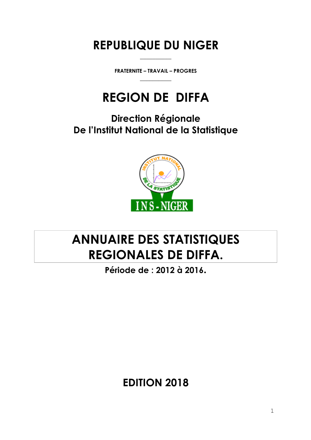 Region De Diffa Annuaire Des Statistiques Regionales De