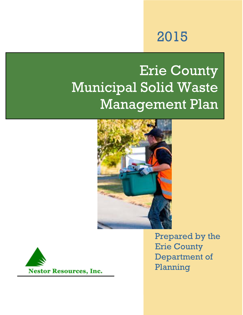 Erie County Municipal Solid Waste Management Plan