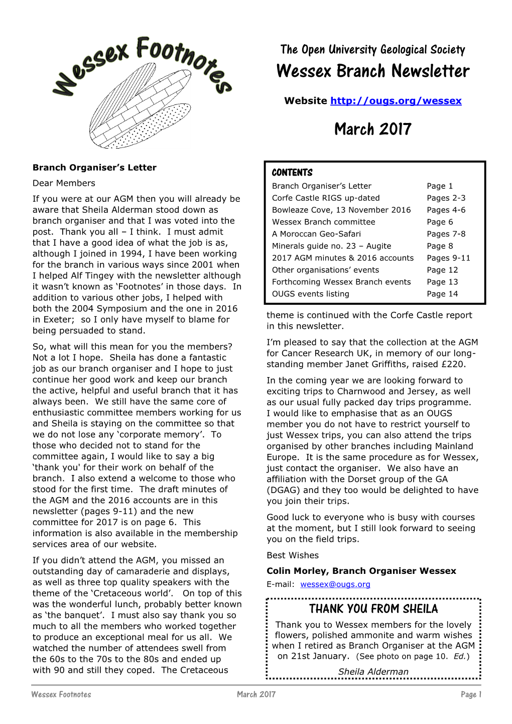 Wessex Branch Newsletter