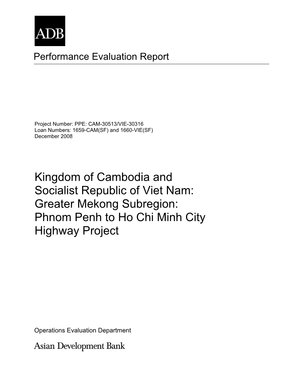 Phnom Penh to Ho Chi Minh City Highway Project