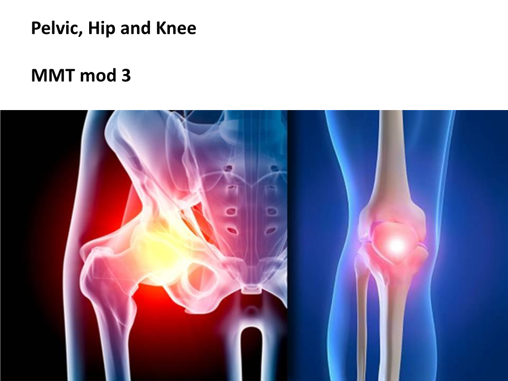Pelvic, Hip and Knee MMT Mod 3