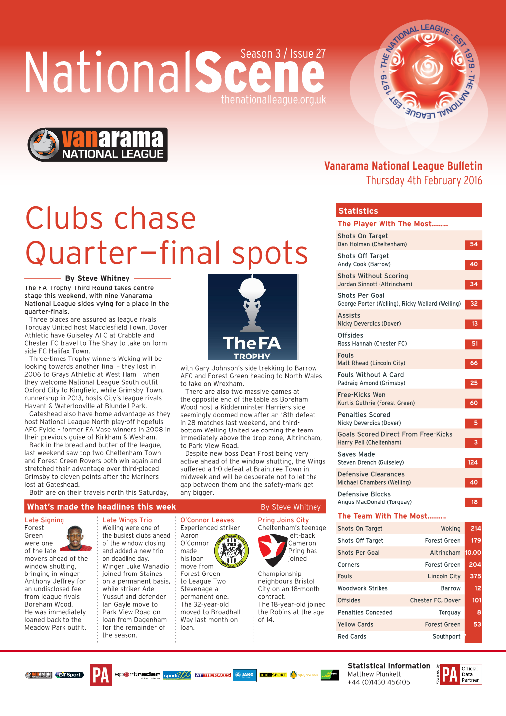 Clubs Chase Quarter-Final Spots