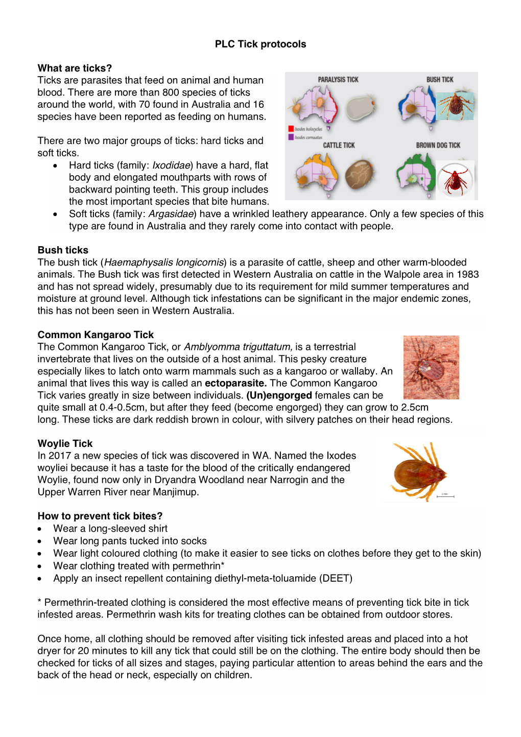 PLC Tick Protocols What Are Ticks? Ticks Are Parasites That Feed On